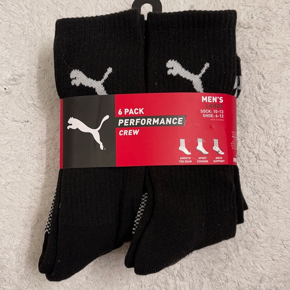 NWT Mens Puma Socks Sz. Large 6-12